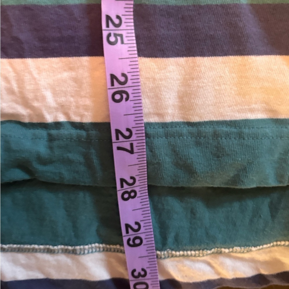 Vintage Dockers Green and Cream Striped Polo Shirt - Picture 8 of 10